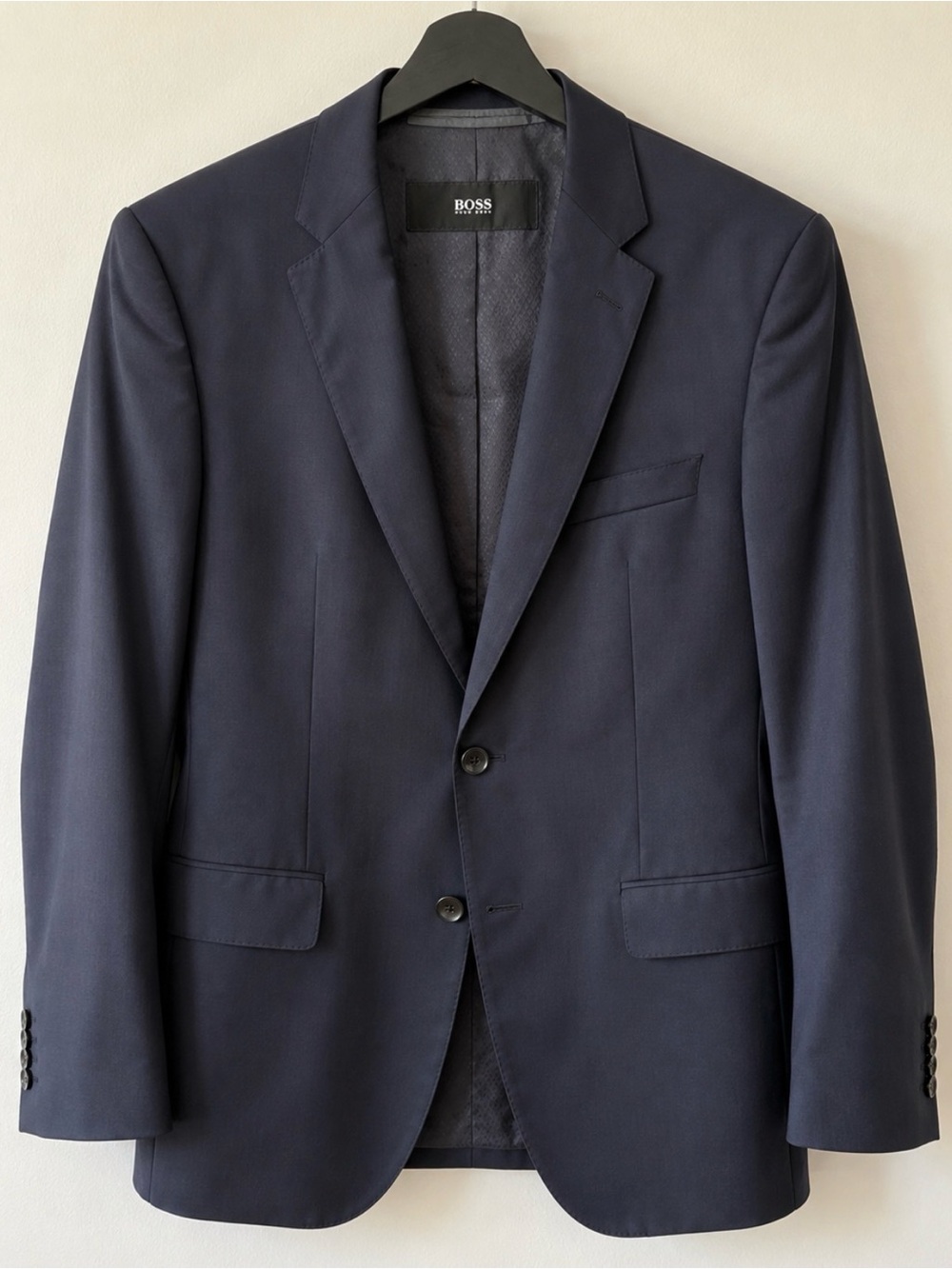 Hugo Boss Johnstons 1 Lenon Men’s 38R REDA Super 100 Navy Blazer Italian Fabric